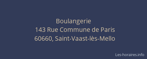 Boulangerie