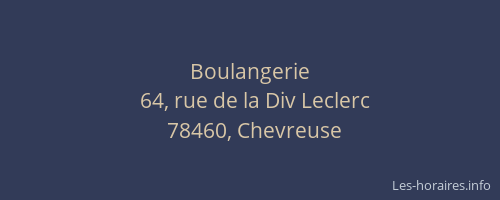 Boulangerie