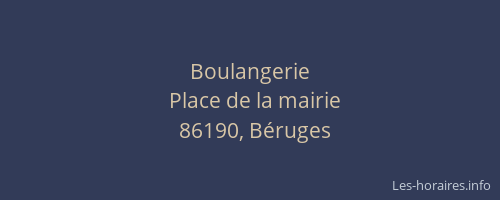 Boulangerie
