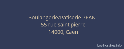 Boulangerie/Patiserie PEAN