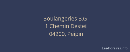 Boulangeries B.G