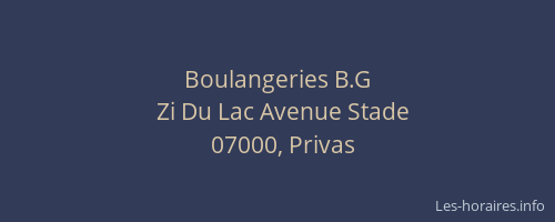 Boulangeries B.G
