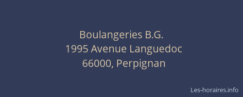 Boulangeries B.G.