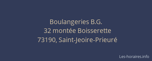 Boulangeries B.G.