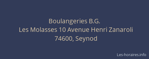 Boulangeries B.G.