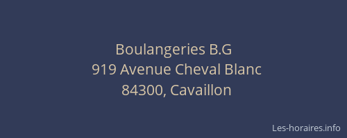 Boulangeries B.G