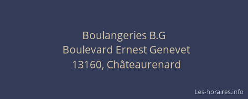 Boulangeries B.G