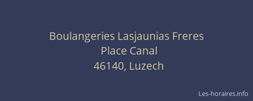 Boulangeries Lasjaunias Freres