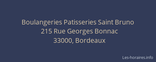 Boulangeries Patisseries Saint Bruno