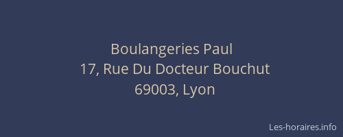 Boulangeries Paul