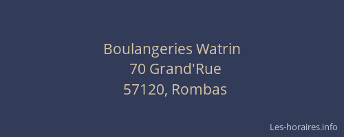 Boulangeries Watrin