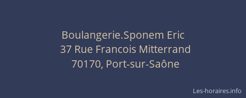 Boulangerie.Sponem Eric