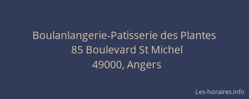Boulanlangerie-Patisserie des Plantes