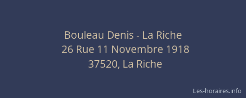 Bouleau Denis - La Riche