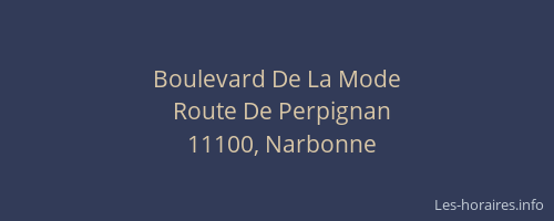 Boulevard De La Mode