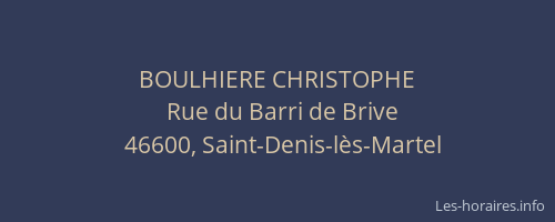 BOULHIERE CHRISTOPHE