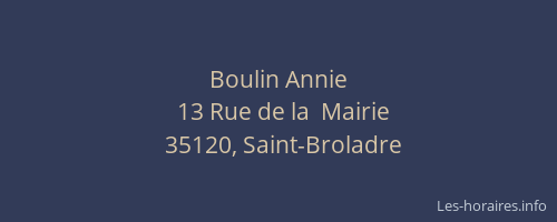 Boulin Annie
