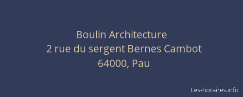 Boulin Architecture