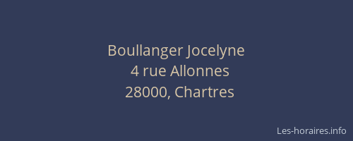 Boullanger Jocelyne