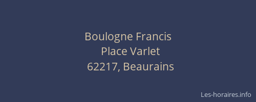 Boulogne Francis