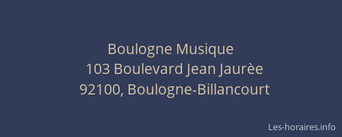 Boulogne Musique