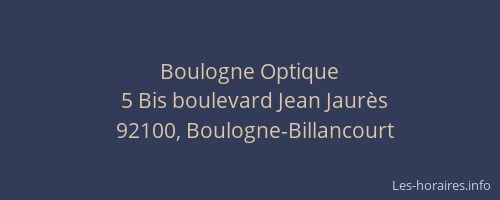 Boulogne Optique