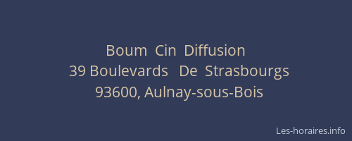 Boum  Cin  Diffusion