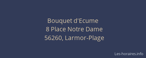Bouquet d'Ecume
