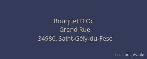 Bouquet D'Oc