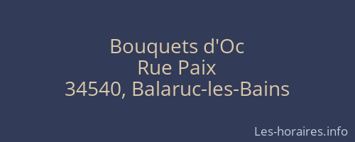 Bouquets d'Oc