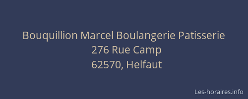 Bouquillion Marcel Boulangerie Patisserie