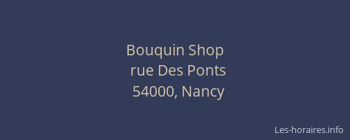 Bouquin Shop