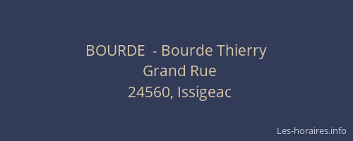 BOURDE  - Bourde Thierry