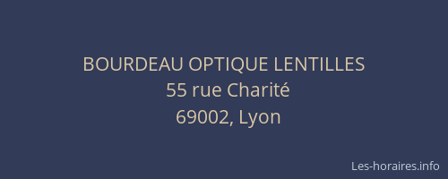 BOURDEAU OPTIQUE LENTILLES