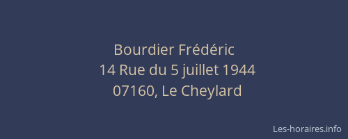 Bourdier Frédéric