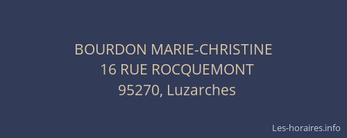 BOURDON MARIE-CHRISTINE