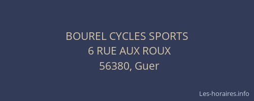 BOUREL CYCLES SPORTS