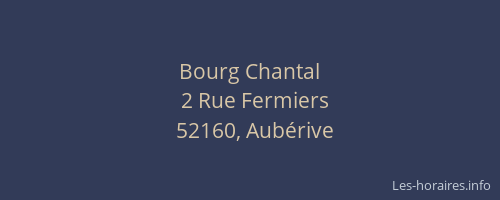 Bourg Chantal