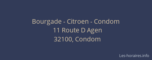 Bourgade - Citroen - Condom