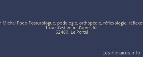 bourgain Michel Podo-Posturologue, podologie, orthopédie, réflexologie, réflexotherapie