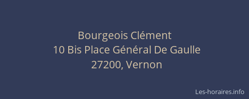 Bourgeois Cl&eacute;ment