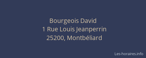 Bourgeois David