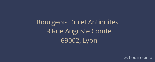 Bourgeois Duret Antiquités