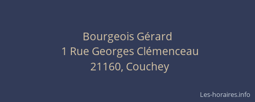 Bourgeois G&eacute;rard