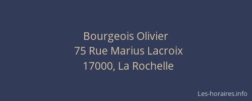 Bourgeois Olivier