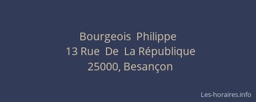 Bourgeois  Philippe