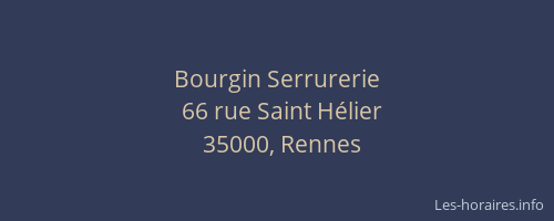 Bourgin Serrurerie