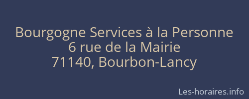 Bourgogne Services &agrave; la Personne