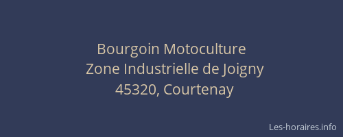 Bourgoin Motoculture