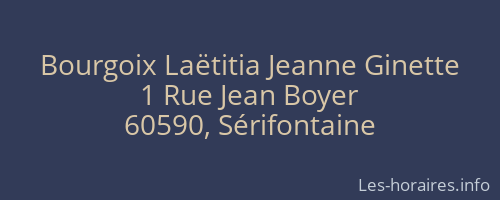 Bourgoix Laëtitia Jeanne Ginette